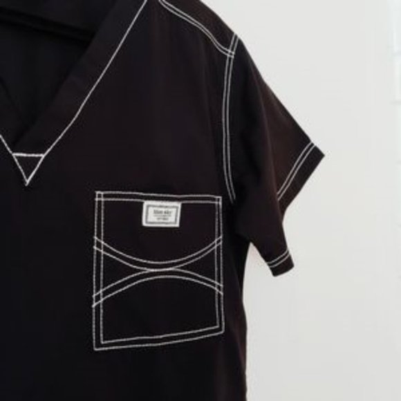 NWOT | Blue Sky | Shelby | Jet Black Scrub Top- 2 available - Picture 4 of 7
